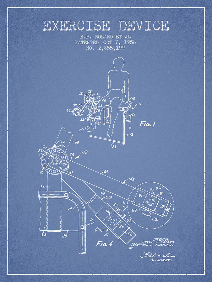 1958 Exercise Device Patent Spbb11_lb Digital Art