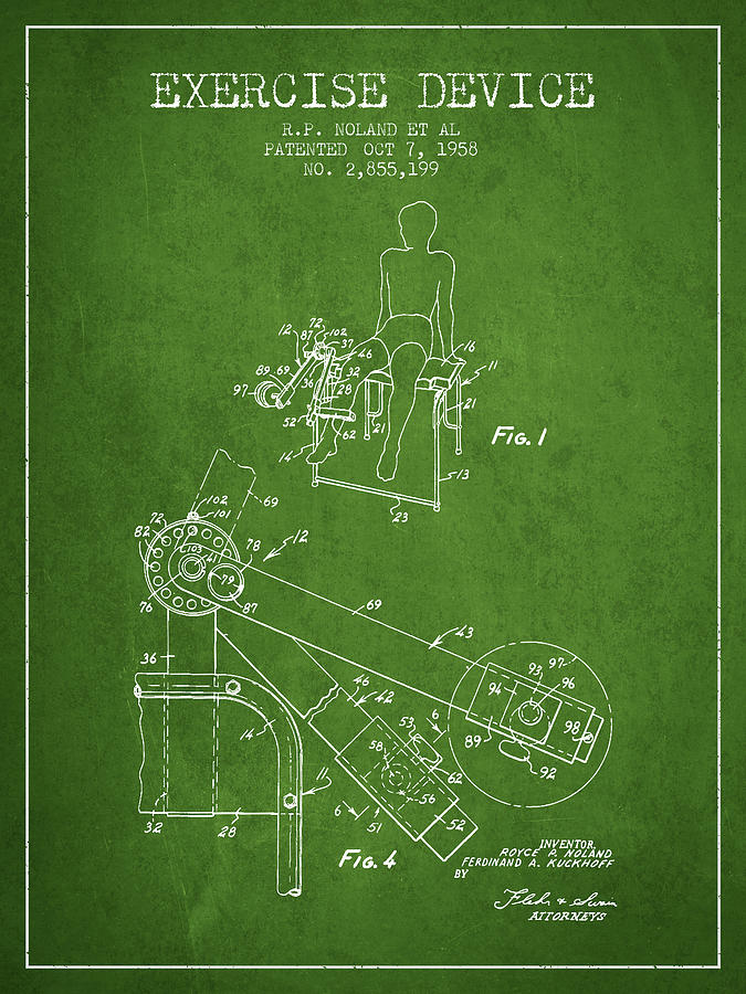 1958 Exercise Device Patent Spbb11_pg Digital Art