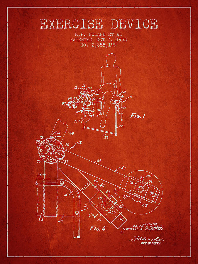 1958 Exercise Device Patent Spbb11_vr Digital Art