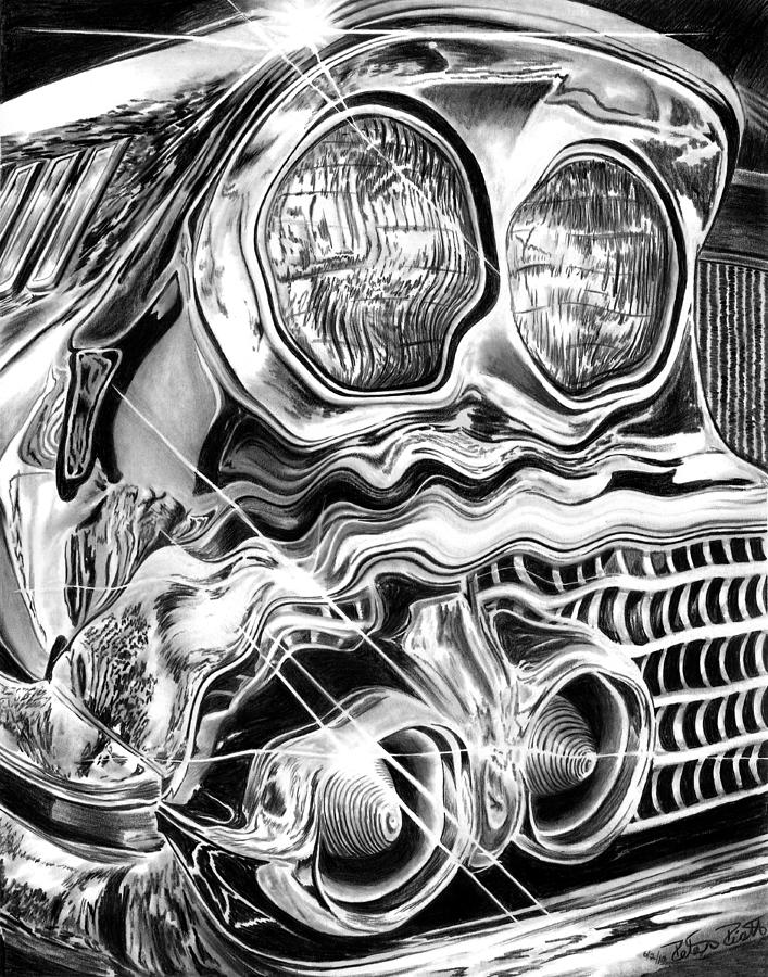1958 Impala Drawing - 1958 Impala Beauty Within The Beast by Peter Piatt 1958 Impala Drawing - 1958 Impala Beauty Within The Beast by Peter Piatt