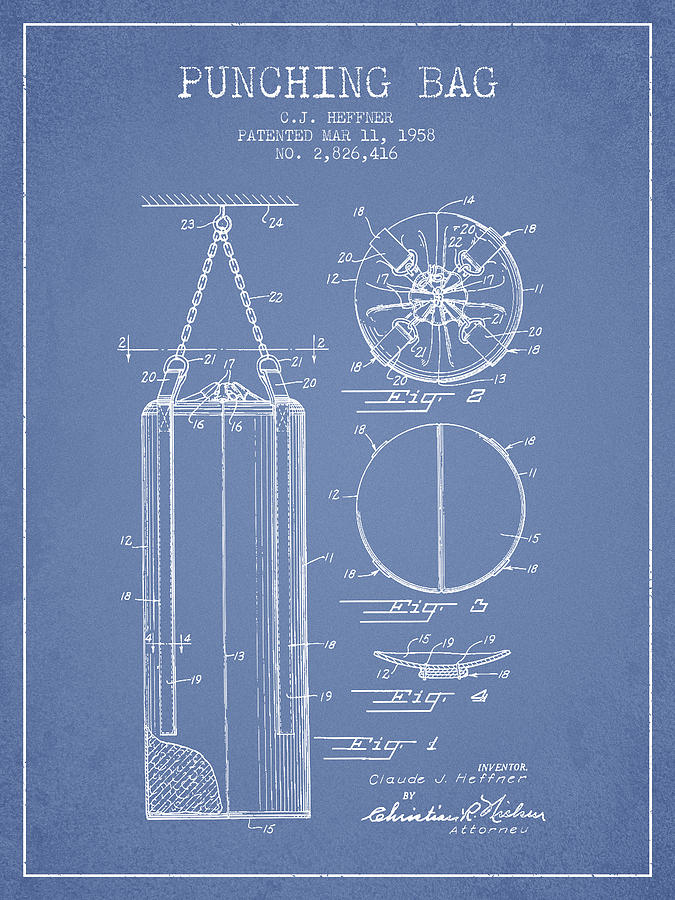 1958 Punching Bag Patent Spbx14_lb Digital Art