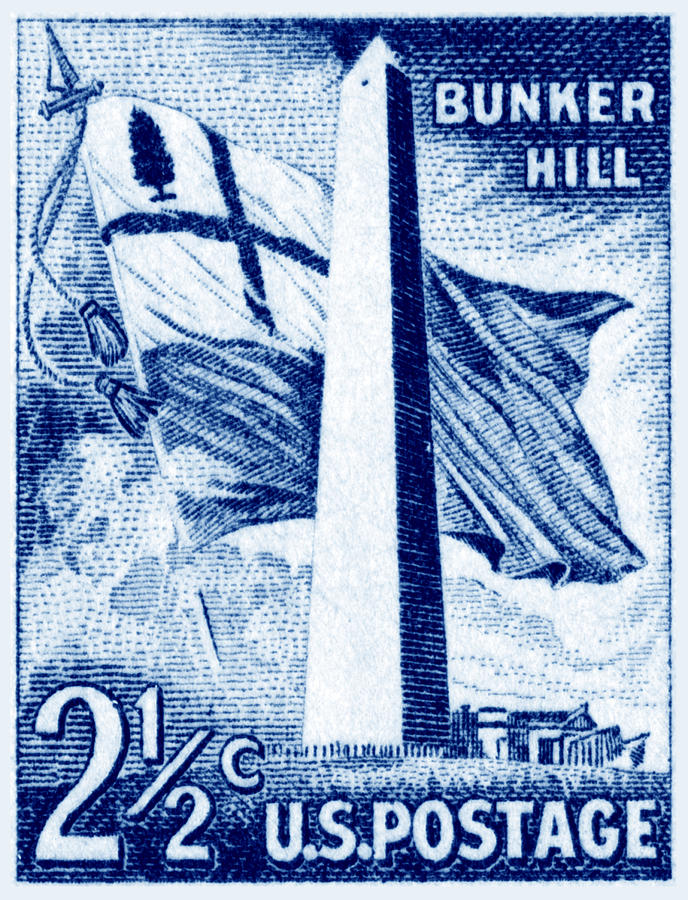 1959 Bunker Hill Stamp Painting by Historic Image