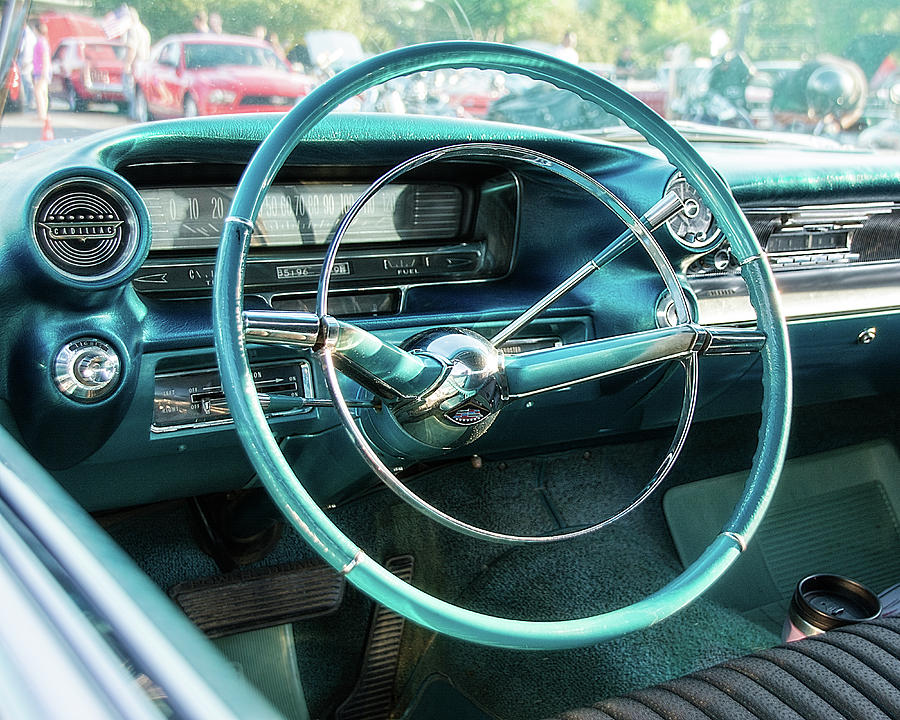 Vintage Photograph - 1959 Cadillac Sedan Deville Series 62 Dashboard by Jon Woodhams