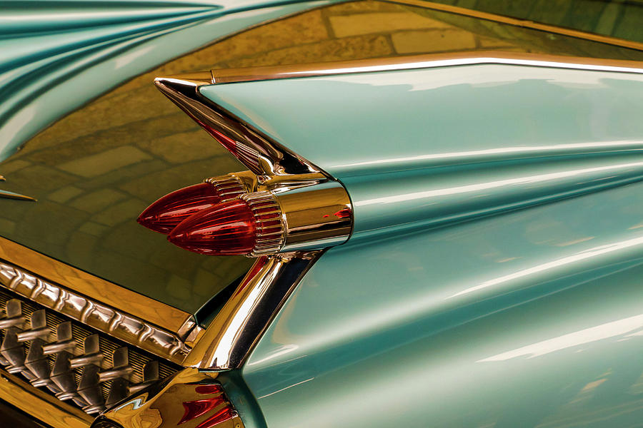 1959 Cadillac Tail Light and Fin Photograph by Todd Bannor