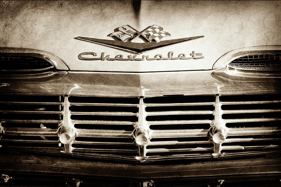 1959 Chevrolet Impala Grille Emblem -1014s Photograph by Jill Reger
