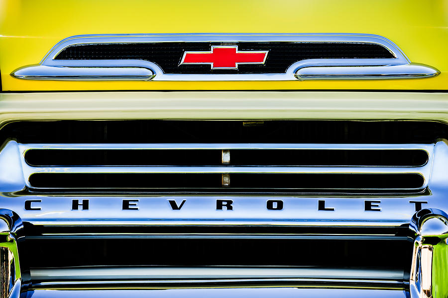 1959 Chevrolet Napco Fleetside Grille Emblem -1634c Photograph by Jill Reger