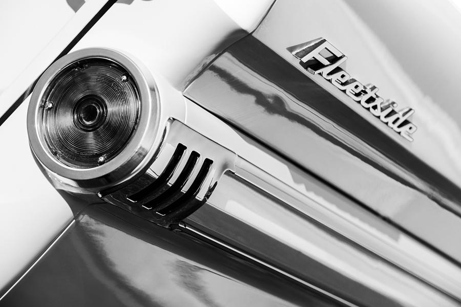 1959 Chevrolet Napco Fleetside Tail Light Emblem -1564bw Photograph by Jill Reger