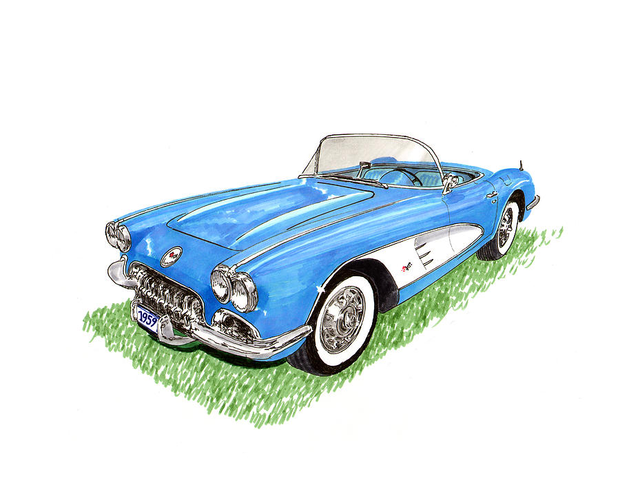 1959 Corvette Roadster Painting