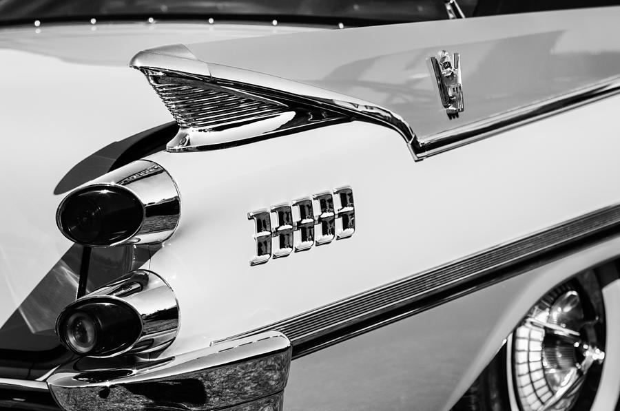 1959 Dodge Coronet Tail Lights -0928bw Photograph by Jill Reger