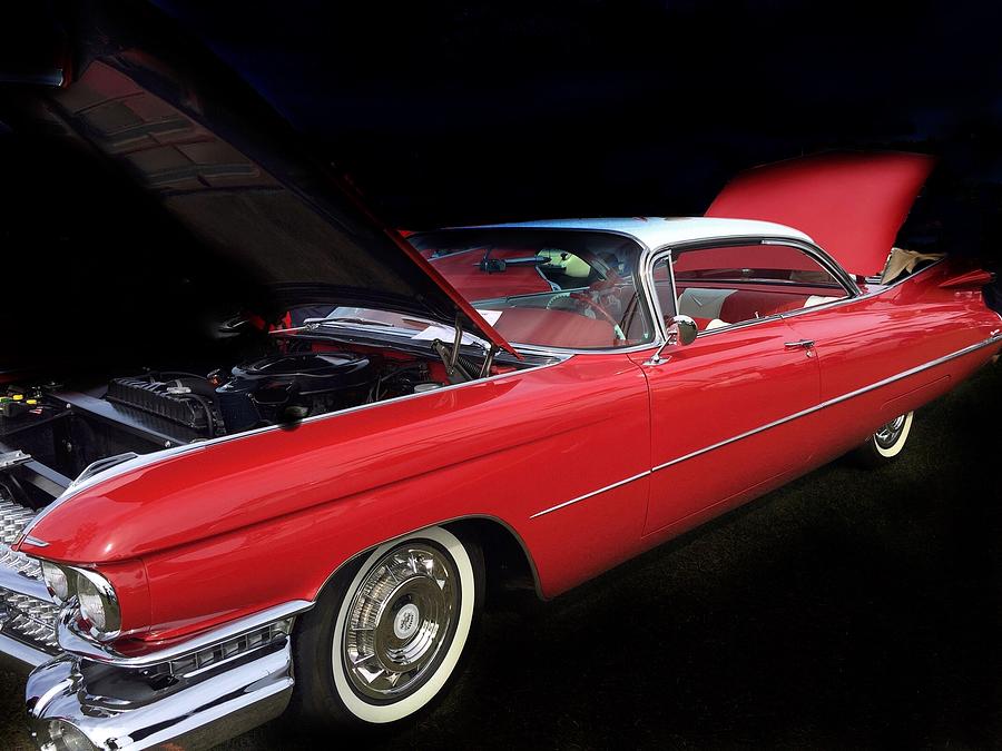 1959 Red Cadillac Photograph by Anne Sands