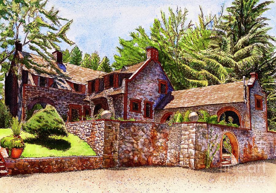 #196 Bourn Cottage #196 Painting by William Lum