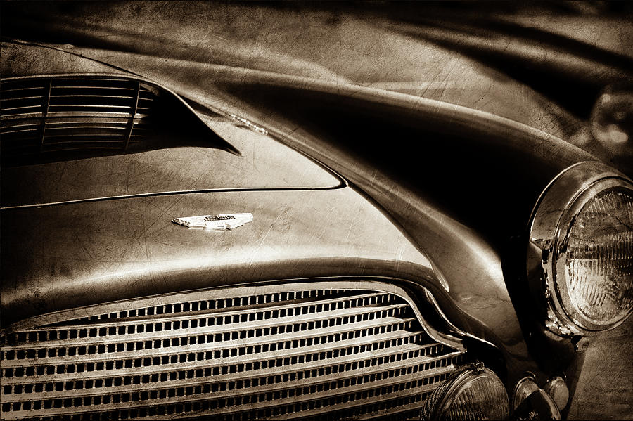 1960 Aston Martin DB4 Series II Grille - Hood Emblem -1206s Photograph by Jill Reger