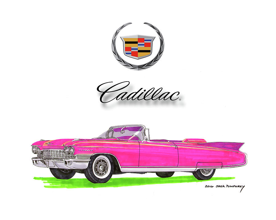 1960 Cadillac Eldorado Biarritz Convertible Painting by Jack Pumphrey