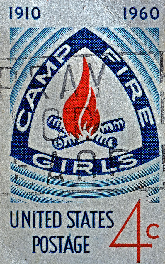 1960 Camp Fire Girls Stamp Photograph