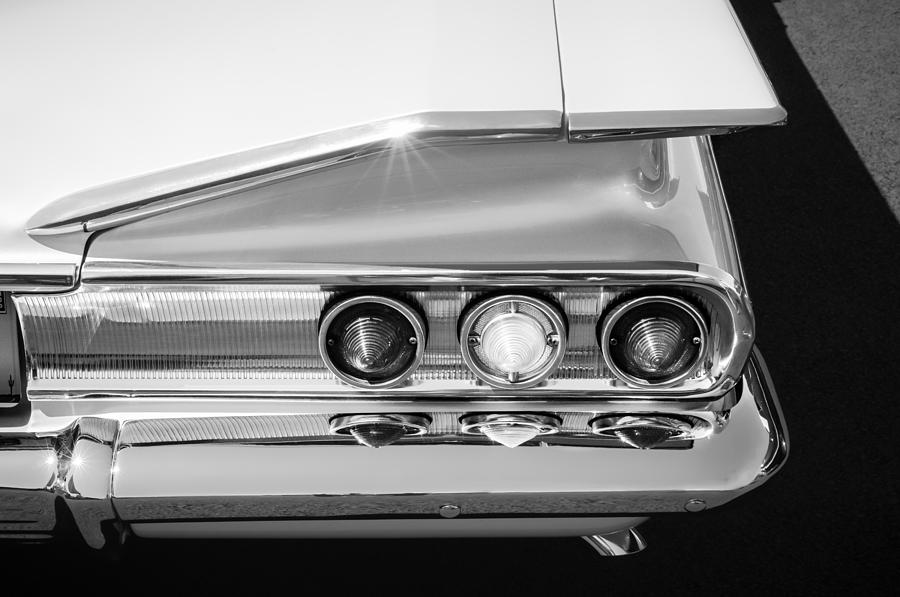 1960 Chevrolet Impala Tail Lights -175bw Photograph by Jill Reger