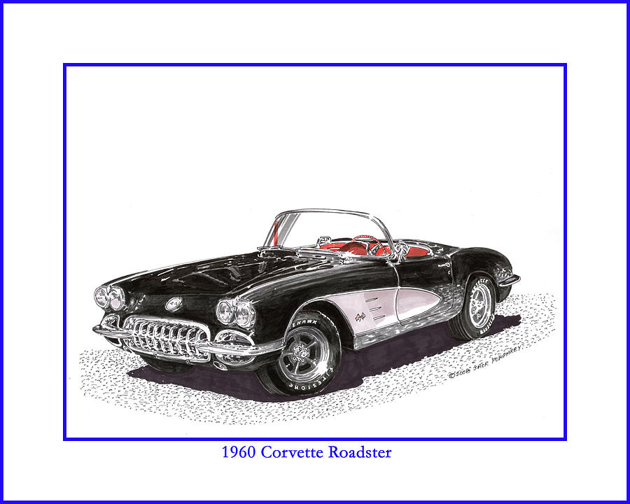1960 Corvette Convertible Painting by Jack Pumphrey