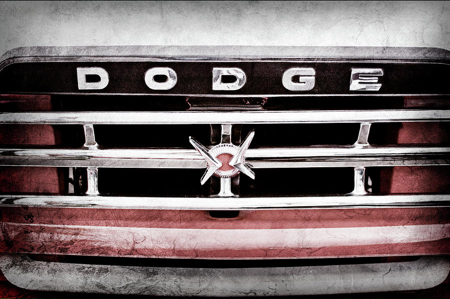 1960 Dodge Truck Grille Emblem -0275ac Photograph by Jill Reger