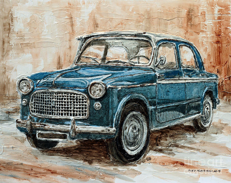 Car Painting - 1960 Fiat 1100 103 H by Joey Agbayani