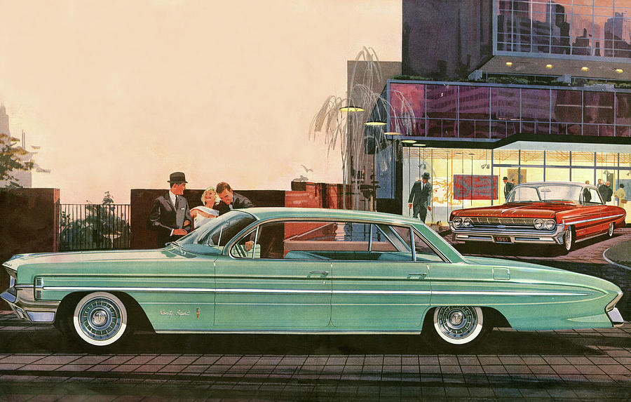 Car Photograph - 1960s Usa Oldsmobile Magazine Advert by The Advertising Archives