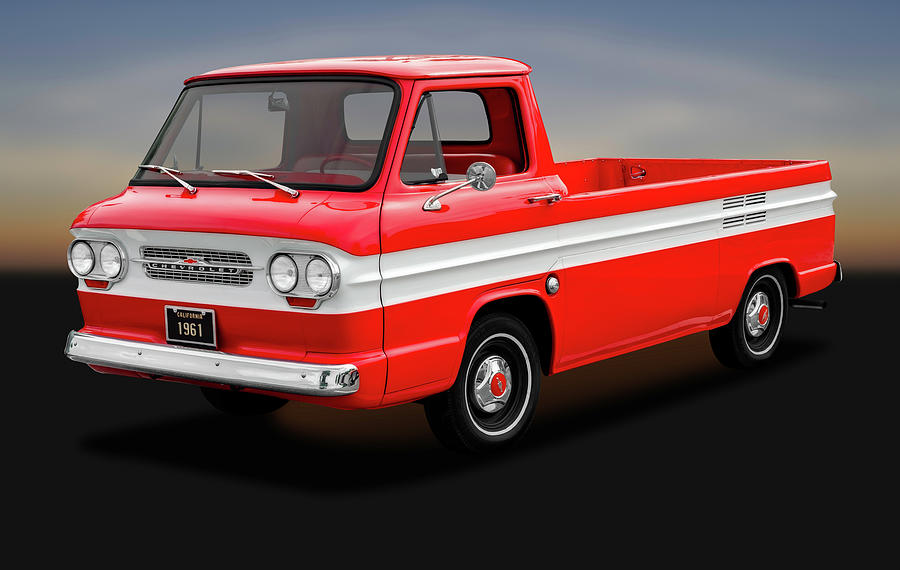 1961 Chevrolet Corvair 95 Rampside Truck  -  1961corvairrampside172180 Photograph by Frank J Benz