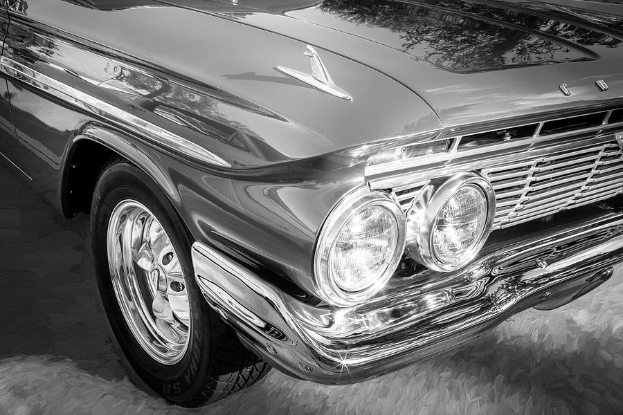 1961 Chevrolet Impala SS BW Photograph by Rich Franco