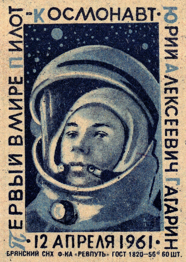 1961 First Man in Space, Yuri Gagarin Painting by Historic Image