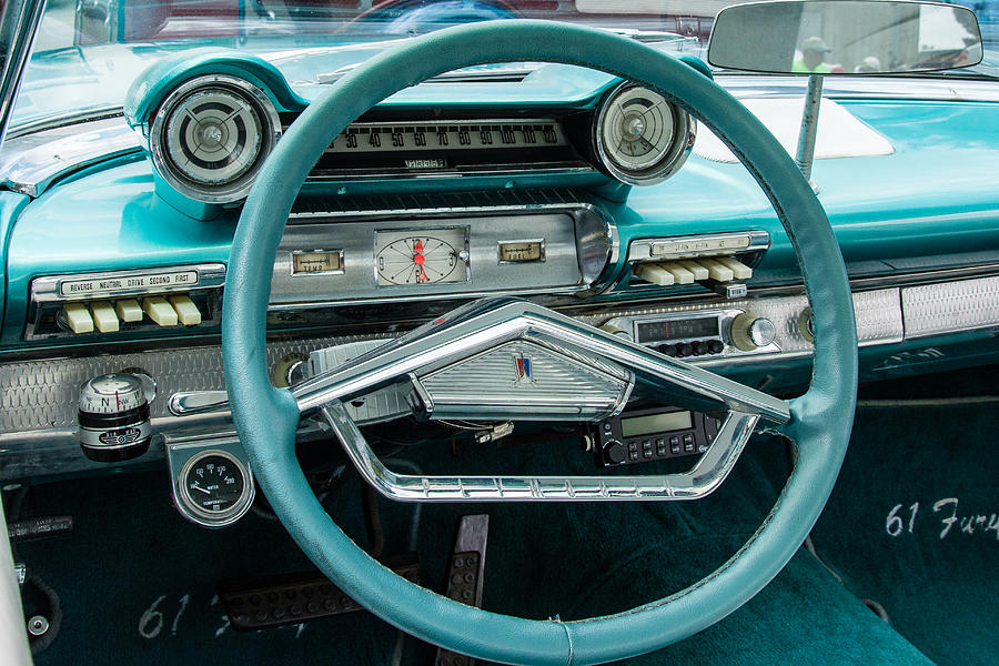 1961 Photograph - 1961 Plymouth Fury Dashboard by Ed Hughes.