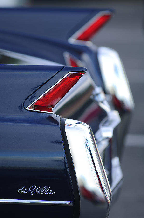 Car Photograph - 1962 Cadillac deVille Taillights by Jill Reger