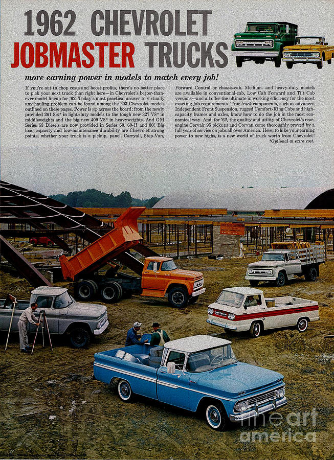 1962 Chevrolet JobMaster Trucks Photograph by Vintage Collectables
