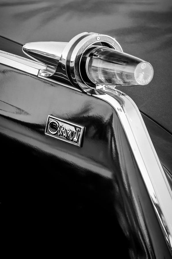 1962 Chrysler Imperial Crown Taillight -0551bw Photograph by Jill Reger