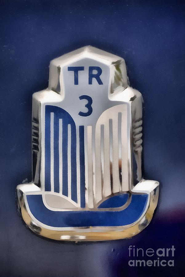 1962 Triumph TR3 badge Painting by George Atsametakis