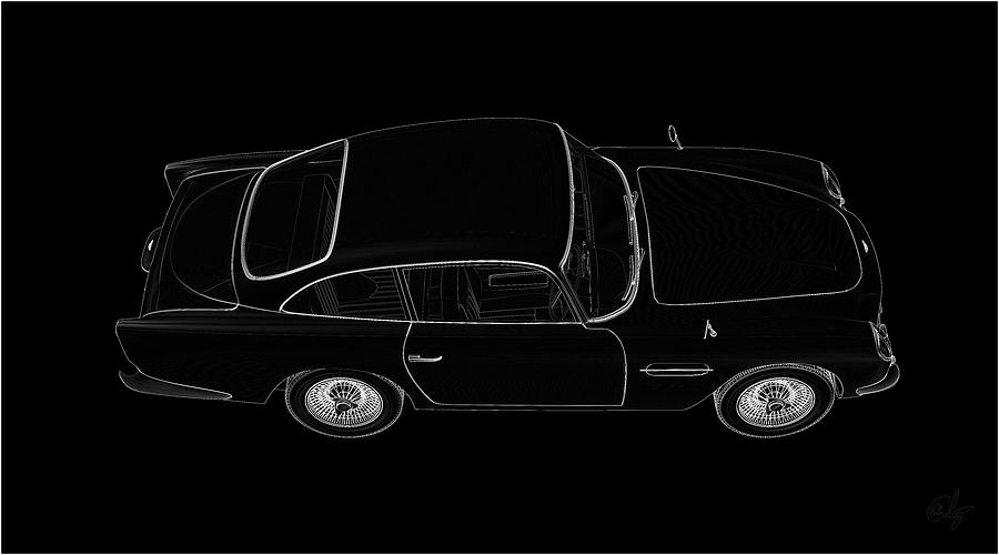 Sean Connery Mixed Media - 1963 Aston Martin Black Print by Edier C