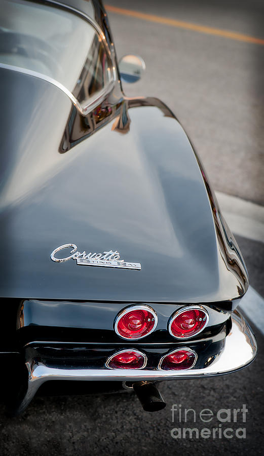 1963 Black Corvette Sting Ray Photograph by Anne Kitzman