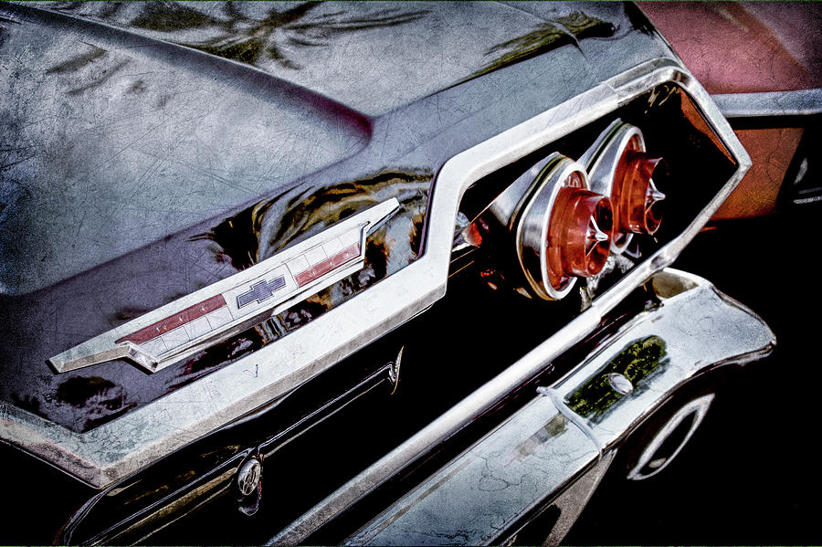 1963 Chevrolet Taillight Emblem -0183ac Photograph by Jill Reger