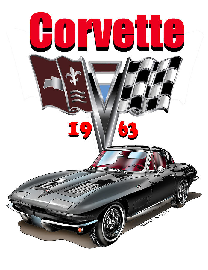 1963 Corvette with Split rear window by Thomas J Herring 1963 Corvette with Split rear window by Thomas J Herring