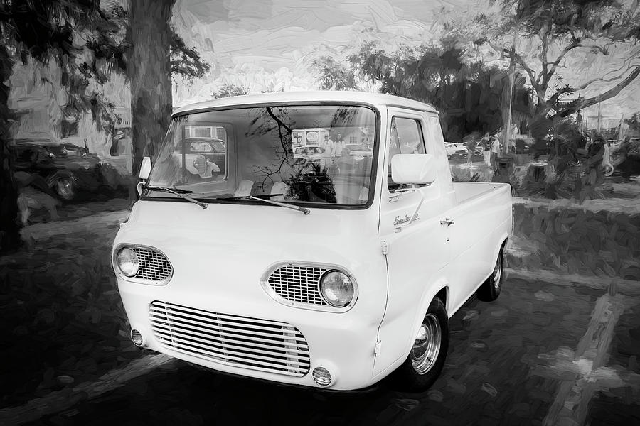 1963 Ford Econoline Truck BW  Photograph by Rich Franco