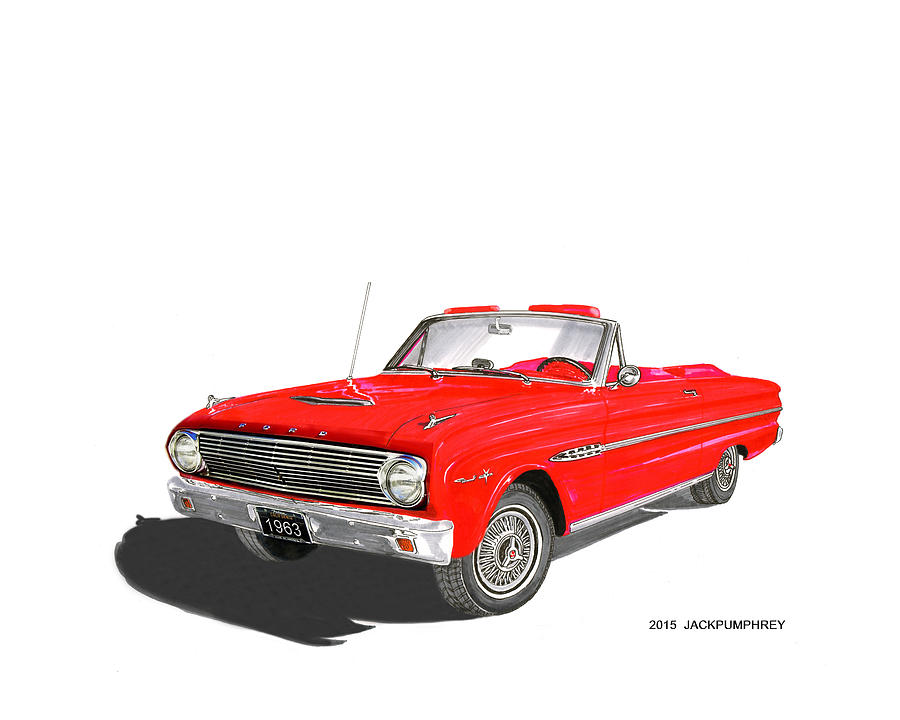 1963 Ford Falcon Sprint V 8 Painting by Jack Pumphrey