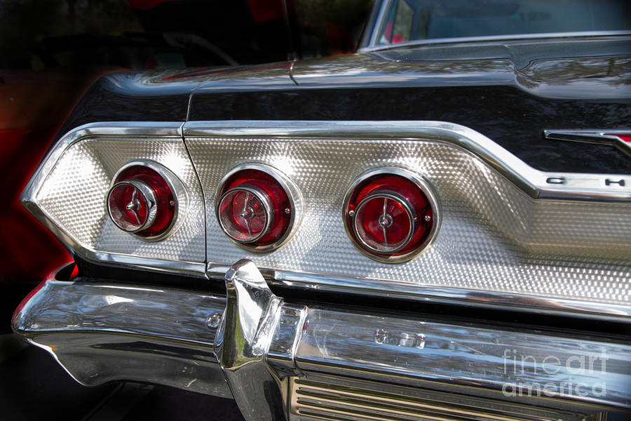 1963 Chevrolet - tail light - by Darrell Hutto Photograph by Darrell ...