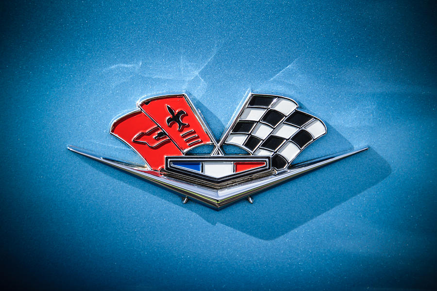 1964 Chevrolet Corvette Sting Ray GM Styling Coupe Side Emblem -0153c Photograph by Jill Reger