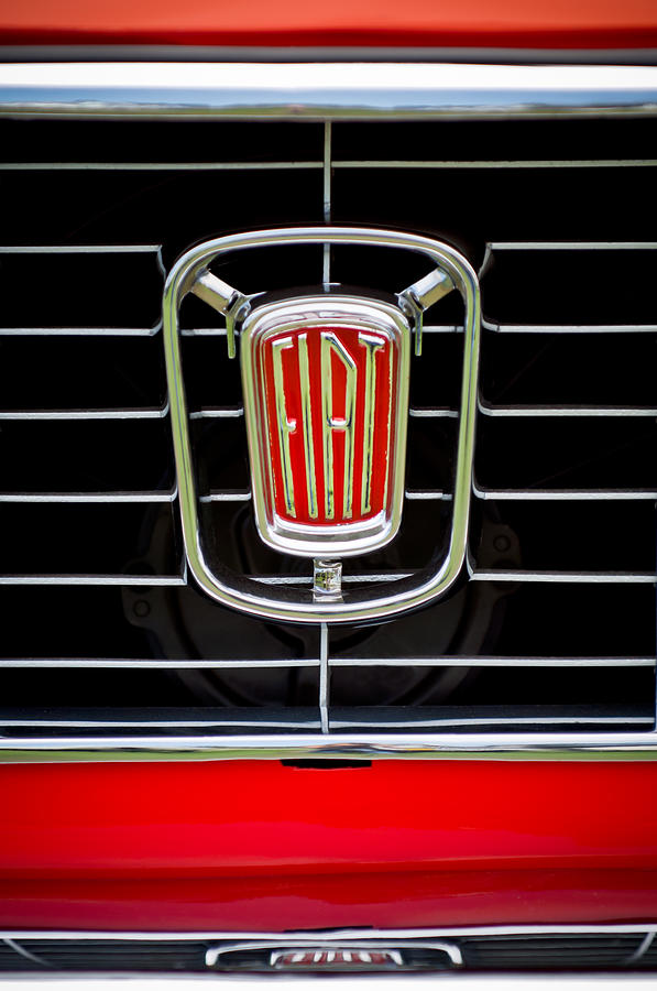 1964 Fiat Cabriolet Grille Emblem Photograph by Jill Reger