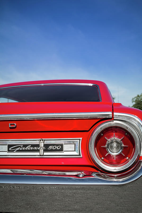 1964 Ford Galaxie 500 Taillight and Emblem Photograph by Ron Pate