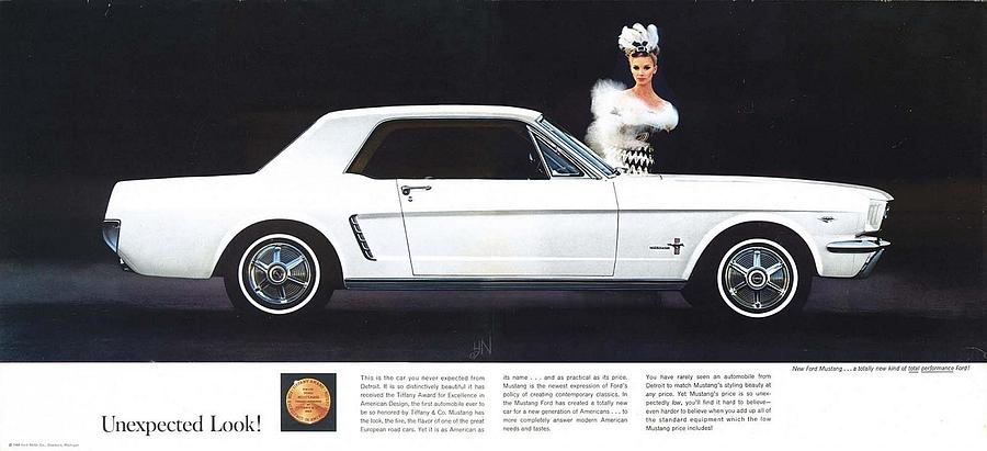 Car Photograph - 1964 Ford Mustang Muscle by Vintage Collectables