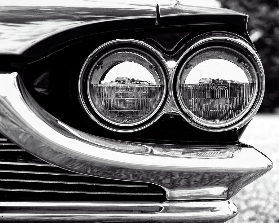 Vintage Photograph - 1964 Ford Thunderbird Headlight and Grille Detail by Jon Woodhams