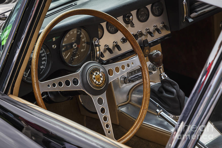 1964 Jaguar XKE Interior Photograph by Dennis Hedberg