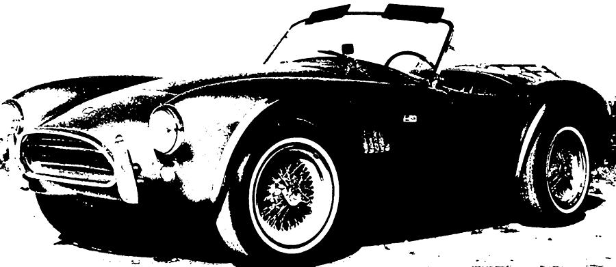 1964 Shelby Cobra sketch Drawing by Vintage Collectables
