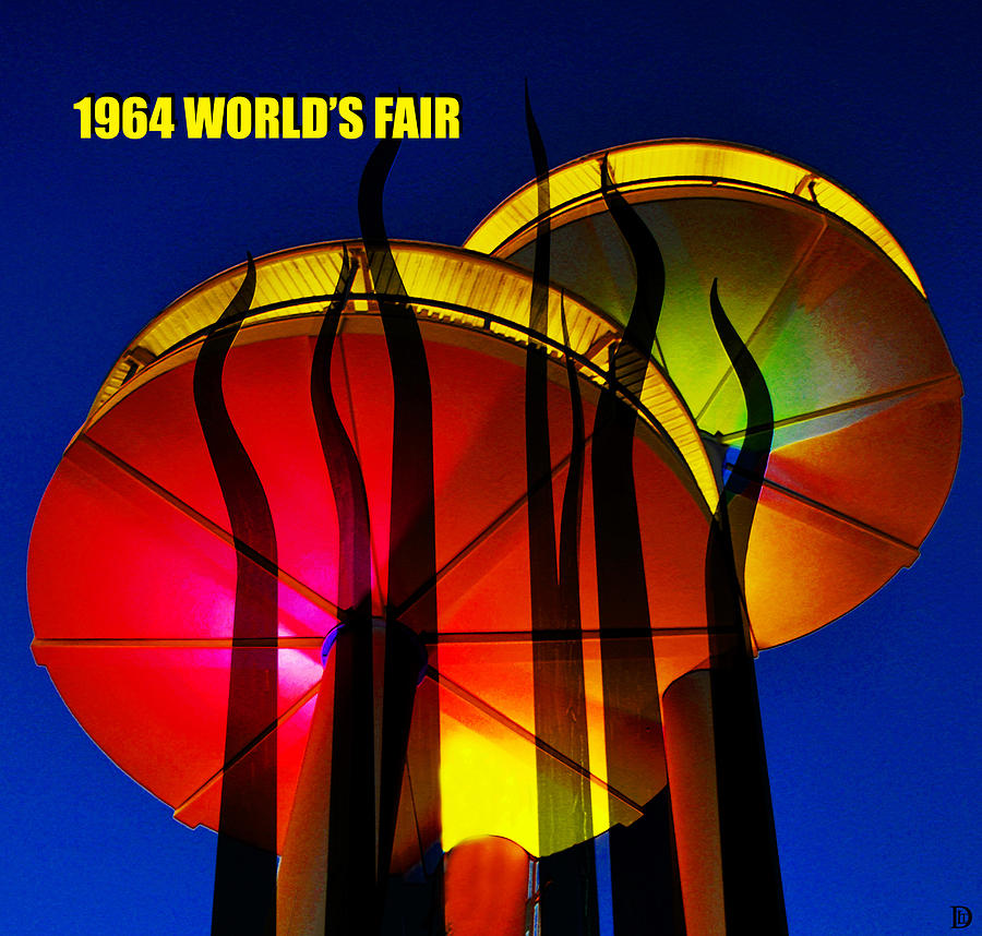 1964 Worlds Fair retro artwork Digital Art by David Lee Thompson