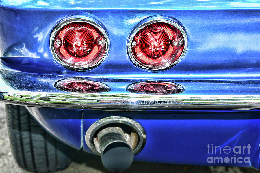 1965 Corvette Rear Tail Lights Photograph by Paul Ward