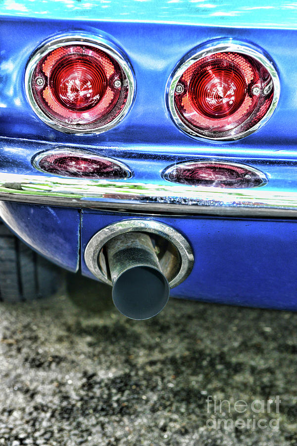 1965 Corvette Rear Tail Lights V Photograph by Paul Ward