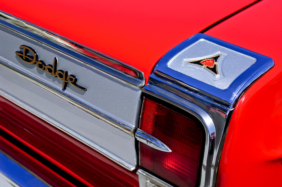 1965 Dodge Coronet 500 Taillight Emblem Photograph by Jill Reger
