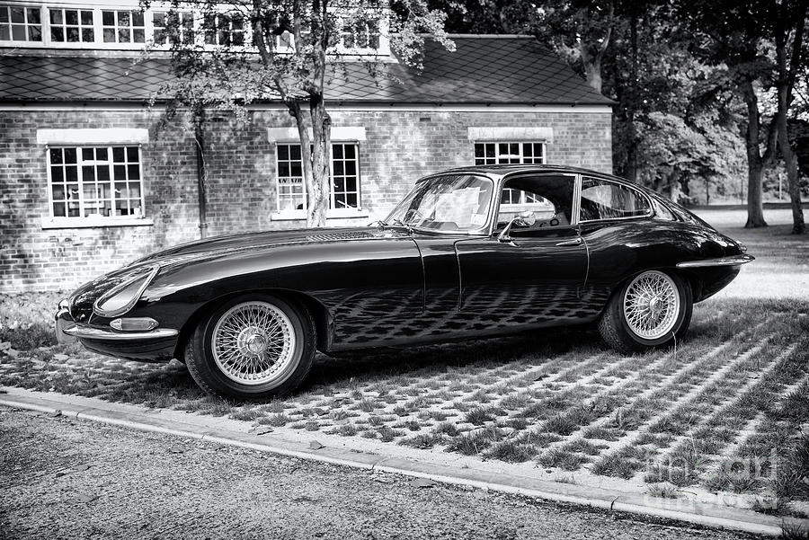 1965 E Type Monochrome Photograph by Tim Gainey